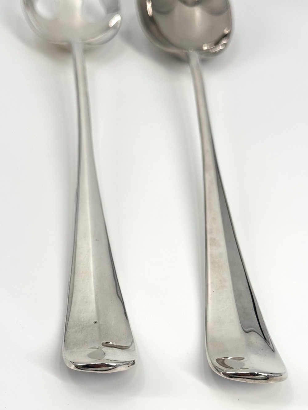 VTG International Silver Co Silverplate Queen Ann 13” Fork/Spoon Server Set - Picture 3 of 7